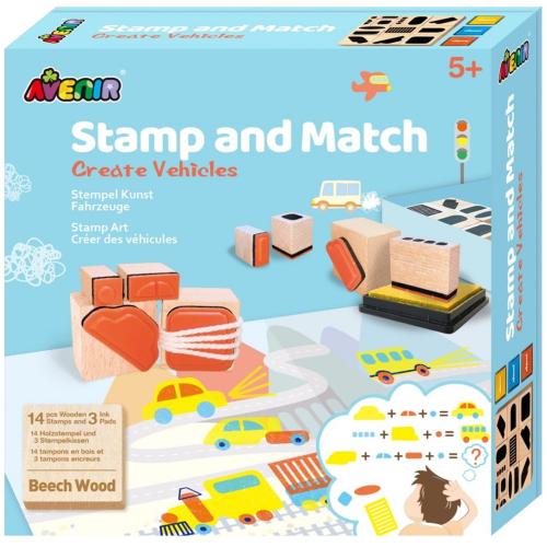 Avenir Stamp and Match Κωδ 60740 Παιδικό Παιχνίδι 1 Τεμάχιο - Create Vehicles